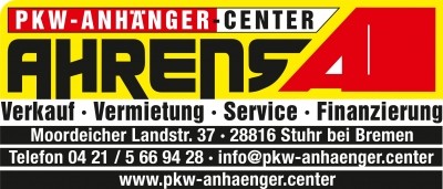 PKW Anhänger preiswert online kaufen bei www. AHRENS.