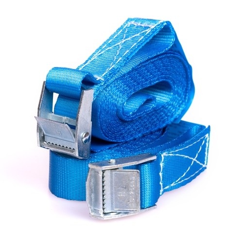 Spanngurt 25mm, 2,5m, mit Klemme, LC 125 daN, 2 Paar