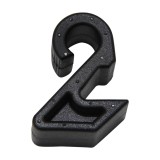 Kunststoffhaken zur Planenbefestigung bei einer Aluminiumbeplankung und Gitteraufsatz