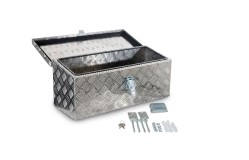 Deichselbox / Staubox aus Alu-Warzenblech (Volumen 21 Liter)