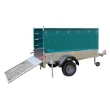 3-Seiten-Hochplane  / Ersatzplane für Gartenanhänger Green Keeper