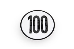 Holding plate for 100km/h sticker