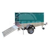 3-sided high cover / replacement cover for garden trailer Green Keeper