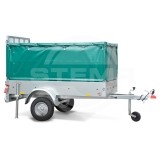 3-sided cover tarpaulin / flat cover for garden trailer Green Keeper