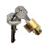 Anti-theft key lock for coupling, lateral