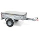 Flat cover for rear tilting dump trailer with swinging tailgate