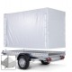 185 cm cover set for mounting on flatbed trailers with 3-sided railing